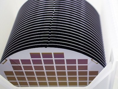 Wafers found in a wafer fab facility involved in semiconductor production