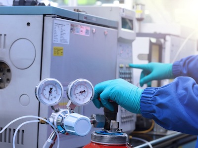 Gas chromatography analyzer in a laboratory