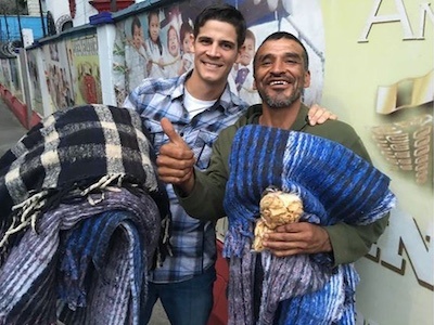 Hope Of The Poor ministry co-founder Danny Leger posing with a friend in Mexico City