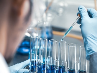 Life Science professional performing research in a laboratory