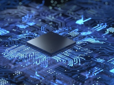 Illustration of a semiconductor wafer in an R&D facility
