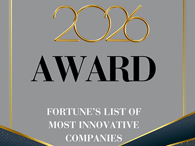 Graphic representing the Most Innovative Companies in the U.S., as determined by Fortune Magazine